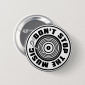 音楽をストップ 缶バッジ (正面&裏面)