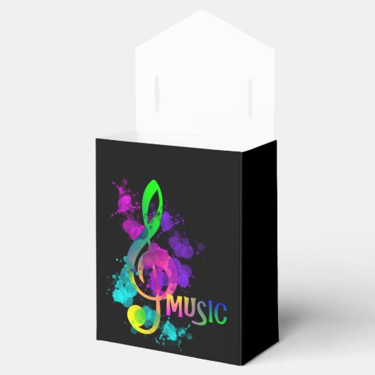 音楽をテーマにしたお祝いパーティー パーソナライズされた フェイバーボックス (オープン)