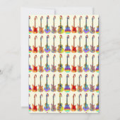 音楽をテーマにしたギタークリスマスパーティの招待状 招待状 (裏面)