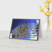 音楽をテーマにしたグリーティングカード カード (黄色い花)