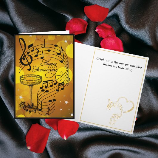 音楽をテーマにしたハッピーアニバーサリーカード カード
