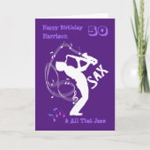 音楽をテーマにしたハッピーバースデー パーソナライズされた カード (正面)