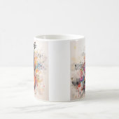 音楽をテーマにしたバイオリンのコーヒーマグ コーヒーマグカップ (中央)