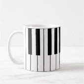 音楽をテーマにしたピアノ鍵 コーヒーマグカップ (左)