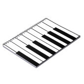 音楽をテーマにしたピアノ鍵 ノートブック (左側)