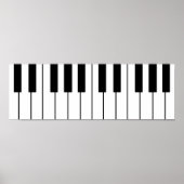 音楽をテーマにしたピアノ鍵 ポスター (正面)