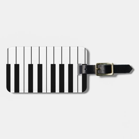 音楽をテーマにしたピアノ鍵 ラゲッジタグ (正面横)