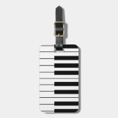 音楽をテーマにしたピアノ鍵 ラゲッジタグ (正面縦)