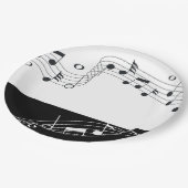 音楽をテーマにしたピクニック&パーティー7インチ紙プレート ペーパープレート (アングル)