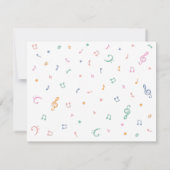 音楽をテーマにした子供の誕生日パーティの招待状 招待状 (裏面)