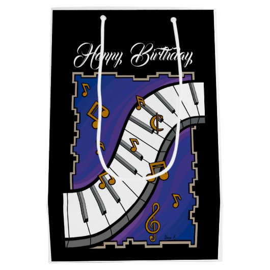 音楽をテーマにした抱き枕 ミディアムペーパーバッグ (裏面)