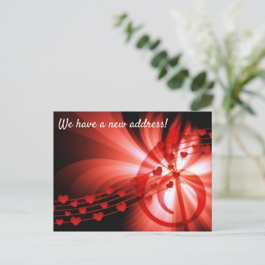 音楽をテーマにした新しいアドレスポストカード 案内ポストカード (スタンド正面)