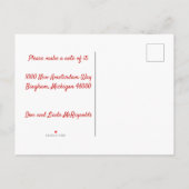 音楽をテーマにした新住所のポストカード 案内ポストカード (裏面)