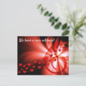 音楽をテーマにした新住所のポストカード 案内ポストカード (スタンド正面)