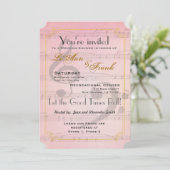 音楽をテーマにした結婚前お披露目招待状 招待状 (スタンド正面)