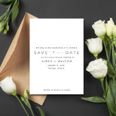 音楽をテーマにした結婚式の写真を使った結婚式前のお知らせ セーブザデート