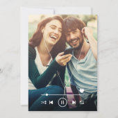 音楽をテーマにした結婚式の写真 Save the Date セーブザデート (正面)