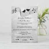 音楽をテーマにした結婚式後の写真招待状 招待状 (スタンド正面)