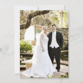 音楽をテーマにした結婚式後の写真招待状 招待状 (裏面)