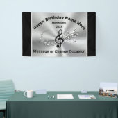 音楽をテーマにした誕生日パーティのサプライ、大事な行事 横断幕 (トレードショー)