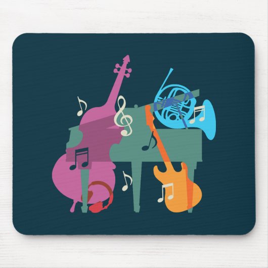 音楽をテーマにした マウスパッド (正面)