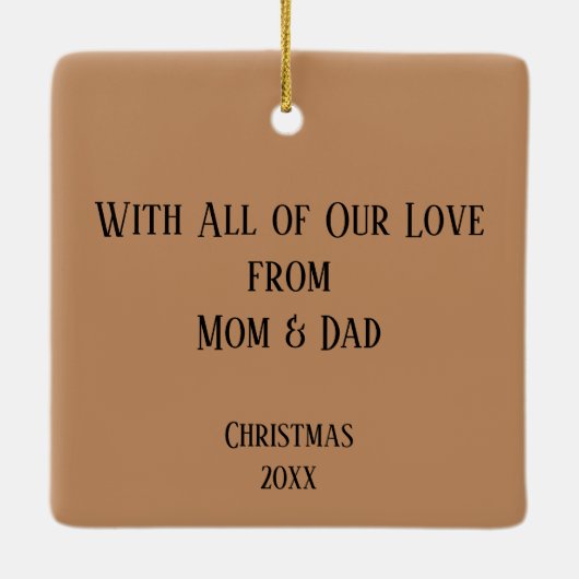 音楽をビクトリアン発表するクリスマスの妖精 セラミックオーナメント (裏面)