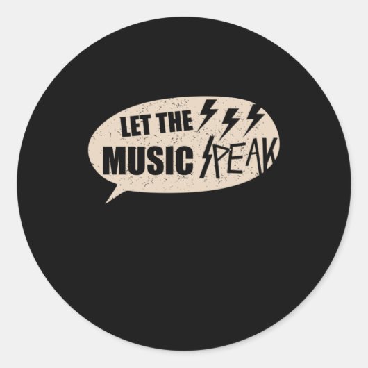 音楽をピークにする ラウンドシール (正面)