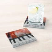 音楽を上げる ガラスコースター (アングル)