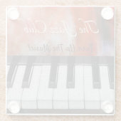 音楽を上げる ガラスコースター (裏面)