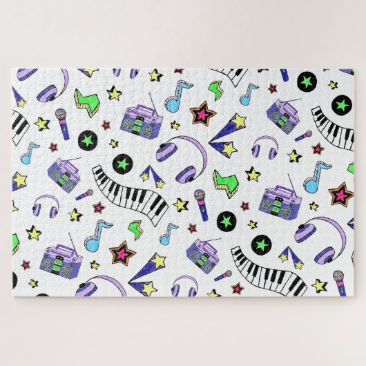 音楽を上げる ジグソーパズル (横)