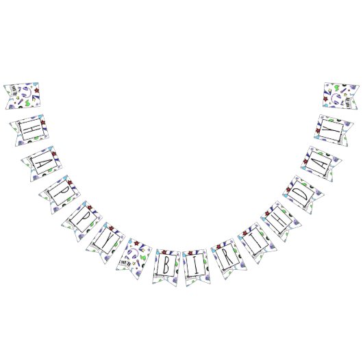 音楽を上げる バンティングフラッグ (全)