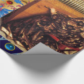 音楽を作る天使フローラクリスマスパーチメント ラッピングペーパー (角)