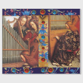 音楽を作る天使フローラクリスマスパーチメント ラッピングペーパー (フラット)