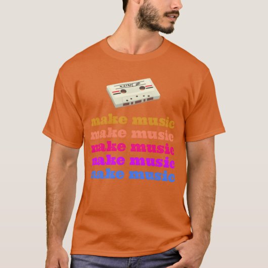 音楽を作ろうギフト Tシャツ (正面)