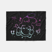 音楽を使ったビデオ再生 フリースブランケット (正面(横))