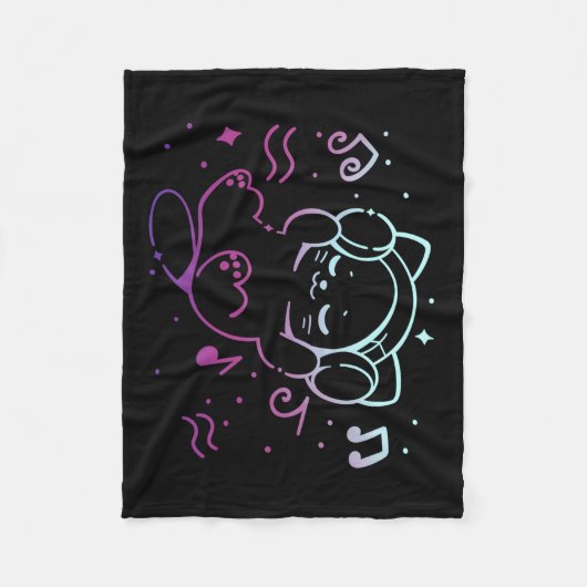 音楽を使ったビデオ再生 フリースブランケット (正面)