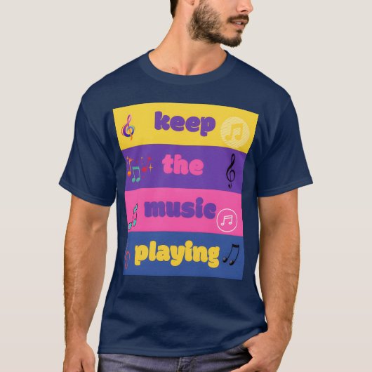 音楽を奏で続ける少年 Tシャツ (正面)
