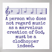 音楽を尊重しない人 – 音楽引用文 ポスター (正面)