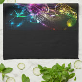 音楽を愛する人のための色の音楽ノート キッチンタオル (折り畳み)