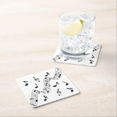 音楽を愛する人のための音楽ノートとスタッフコースター スクエアペーパーコースター (インサイチュ)