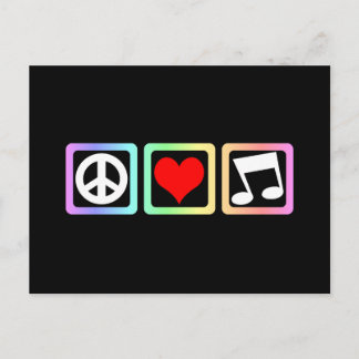 音楽を愛する平和 ポストカード