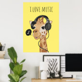 音楽を愛する音楽アート ポスター (ホームオフィス)