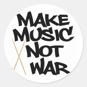 音楽を戦争から遠ざける(ドラム) ラウンドシール
