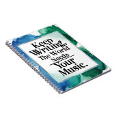音楽を書き続けよう。世界はあなたの音楽を必要としています ノートブック (右側)