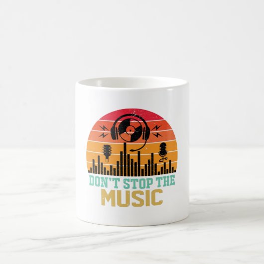 音楽を止めるな コーヒーマグ コーヒーマグカップ (中央)