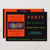 音楽を聞かない者は、ダンサーが狂っていると思う 招待状 (正面/裏面)