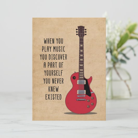 音楽を聴くときの音遊楽アート サンキューカード (スタンド正面)