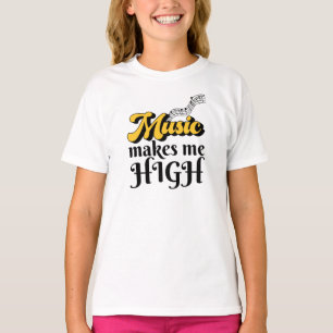 音楽を聴くとTシャツが高くなる Tシャツ