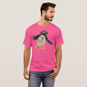 音楽を聴くピングー Tシャツ (正面フル)