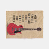 音楽を聴く時の音楽ア遊ート フリースブランケット (正面(横))